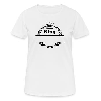 Roi en couronne de laurier et couronne - T-shirt respirant Femme - blanc - Devant - AI Model Female 172 dark (172cm)