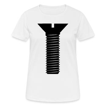 Screw bolt straight head - Women's Breathable T-Shirt - white - Front - AI Model Female 172 dark (172cm)