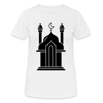 Moschee religiöses Bethaus 000 - Frauen T-Shirt atmungsaktiv - Weiß - Vorne - AI Model Female 172 dark (172cm)