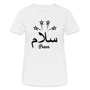 Arab peace with stars - Women's Breathable T-Shirt - white - Front - AI Model Female 172 dark (172cm)