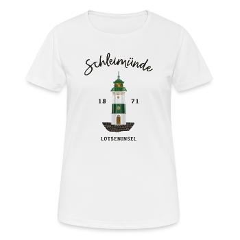 Kappeln, Leuchtturm Schleimünde, Schlei / Ostsee - Frauen T-Shirt atmungsaktiv - Weiß - Vorne - AI Model Female 172 dark (172cm)
