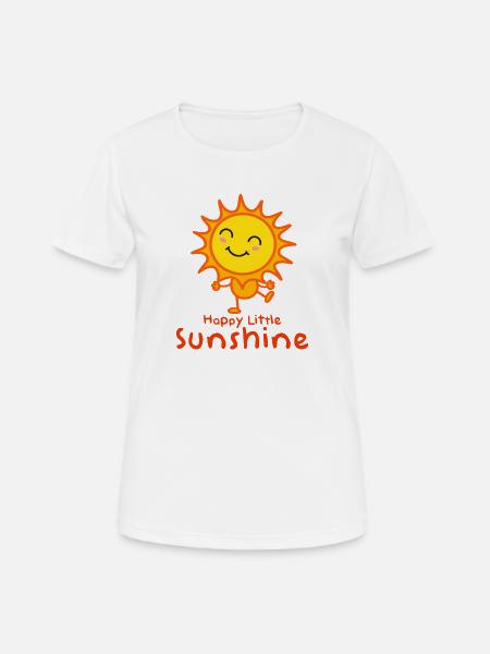 Fröhlicher Sonnenstrahl Kinderdesign - Frauen T-Shirt atmungsaktiv - Weiß