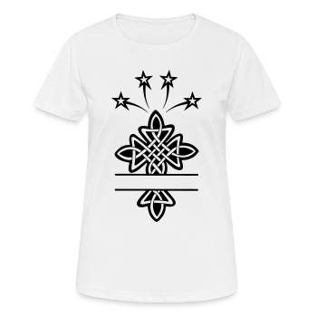 Croix celtique 16 - T-shirt respirant Femme - blanc - Devant - AI Model Female 172 dark (172cm)