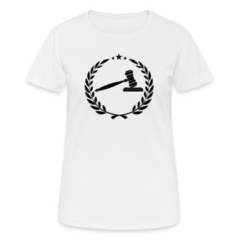 Marteau à vaisselle dans une couronne de laurier - T-shirt respirant Femme - blanc - Devant - AI Model Female 172 dark (172cm)