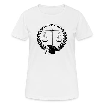 Schuppen gerade im Lorbeerkranz - Frauen T-Shirt atmungsaktiv - Weiß - Vorne - AI Model Female 172 dark (172cm)