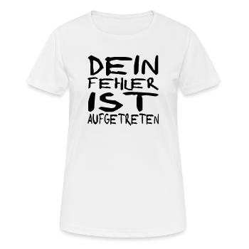 fehler aufgetreten - Frauen T-Shirt atmungsaktiv - Weiß - Vorne - AI Model Female 172 dark (172cm)
