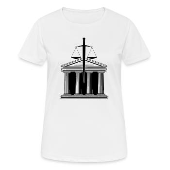 Échelle d’épée de cour - T-shirt respirant Femme - blanc - Devant - AI Model Female 172 dark (172cm)