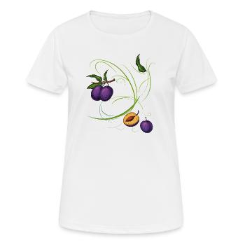 Pflaumen, Obst - Frauen T-Shirt atmungsaktiv - Weiß - Vorne - AI Model Female 172 dark (172cm)