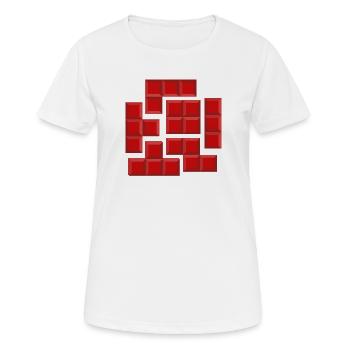 chocolate, I love chocolate, chocolate addicted - Women's Breathable T-Shirt - white - Front - AI Model Female 172 dark (172cm)