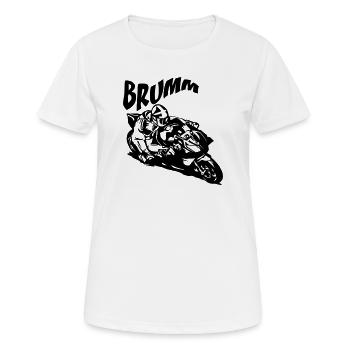 Brumm Biker Black - Frauen T-Shirt atmungsaktiv - Weiß - Vorne - AI Model Female 172 dark (172cm)
