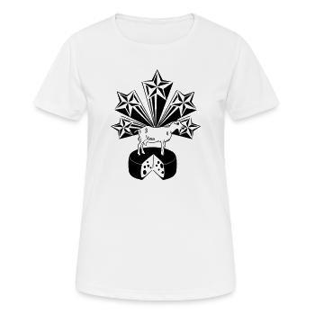 Fromage de chèvre 5 étoiles - T-shirt respirant Femme - blanc - Devant - AI Model Female 172 dark (172cm)