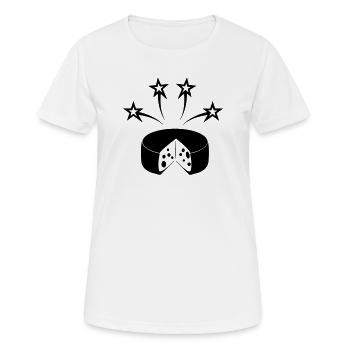 Käse mit vier Sternen - Frauen T-Shirt atmungsaktiv - Weiß - Vorne - AI Model Female 172 dark (172cm)
