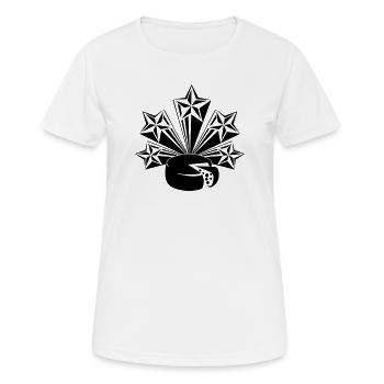 Le fromage cinq étoiles rayonnantes - T-shirt respirant Femme - blanc - Devant - AI Model Female 172 dark (172cm)