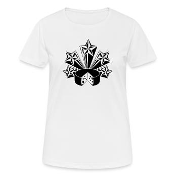 Cheese radiating stars - Women's Breathable T-Shirt - white - Front - AI Model Female 172 dark (172cm)