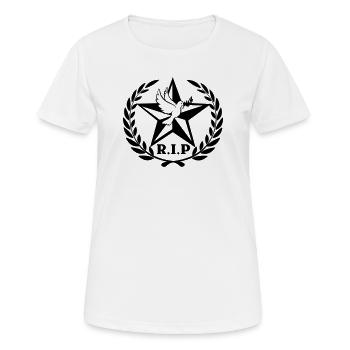 R.I.P Couronne de laurier pigeon étoile - T-shirt respirant Femme - blanc - Devant - AI Model Female 172 dark (172cm)