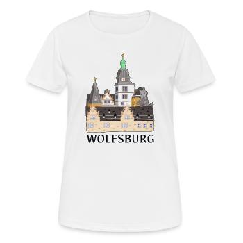 Wolfsburg, Castle - Women's Breathable T-Shirt - white - Front - AI Model Female 172 dark (172cm)