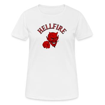 diable, satan, diable, hellfire - T-shirt respirant Femme - blanc - Devant - AI Model Female 172 dark (172cm)