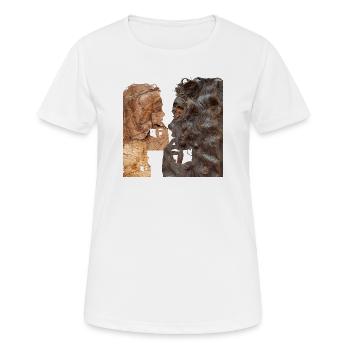 Perplexed woman profile - Women's Breathable T-Shirt - white - Front - AI Model Female 172 dark (172cm)