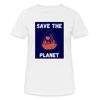 PLANET. TAG DER ERDE. ÖKOLOGIE. GARTEN. BAUM - Frauen T-Shirt atmungsaktiv - Weiß - Vorne - AI Model Female 172 dark (172cm)