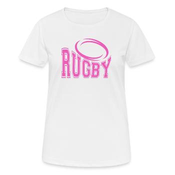 Women's Rugby - Women's Rugby Fans T-Shirt - Women's Breathable T-Shirt - white - Front - AI Model Female 172 dark (172cm)