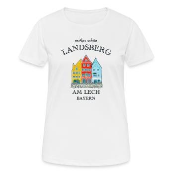 Landsberg, zeitlos schön, Bayern - Frauen T-Shirt atmungsaktiv - Weiß - Vorne - AI Model Female 172 dark (172cm)
