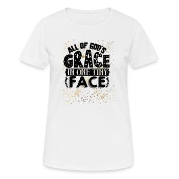 Éclat doré et confettis glamour - T-shirt respirant Femme - blanc - Devant - AI Model Female 172 dark (172cm)