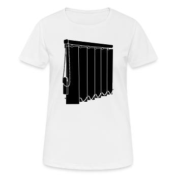 Lamellenfensterverkleidungen 3 - Frauen T-Shirt atmungsaktiv - Weiß - Vorne - AI Model Female 172 dark (172cm)