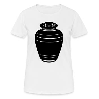 Urnenasche - Frauen T-Shirt atmungsaktiv - Weiß - Vorne - AI Model Female 172 dark (172cm)