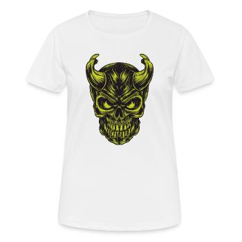 Crâne - T-shirt respirant Femme - blanc - Devant - AI Model Female 172 dark (172cm)