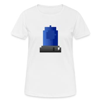 Blaulicht Sirene Pixelkunst - Frauen T-Shirt atmungsaktiv - Weiß - Vorne - AI Model Female 172 dark (172cm)