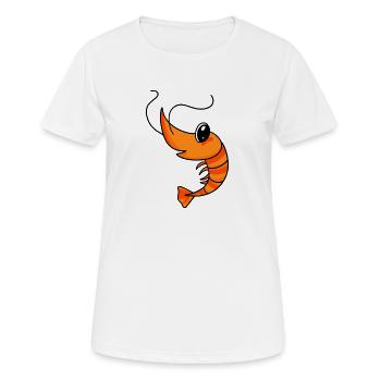 Crevettes - T-shirt respirant Femme - blanc - Devant - AI Model Female 172 dark (172cm)