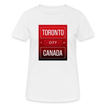 Toronto, Canada - T-shirt respirant Femme - blanc - Devant - AI Model Female 172 dark (172cm)