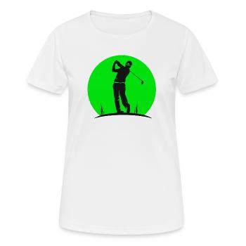 golf, golfing, vintage golf - Women's Breathable T-Shirt - white - Front - AI Model Female 172 dark (172cm)