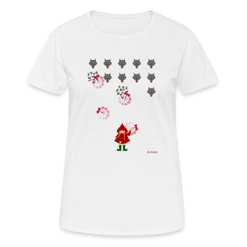 Le Petit Chaperon Rouge joue - T-shirt respirant Femme - blanc - Devant - AI Model Female 172 dark (172cm)