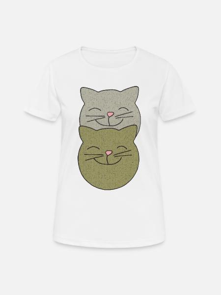 katzen zwillinge - Frauen T-Shirt atmungsaktiv - Weiß