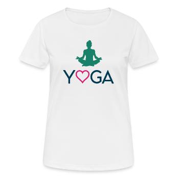 Yoga - T-shirt respirant Femme - blanc - Devant - AI Model Female 172 dark (172cm)