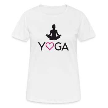 Yoga - T-shirt respirant Femme - blanc - Devant - AI Model Female 172 dark (172cm)