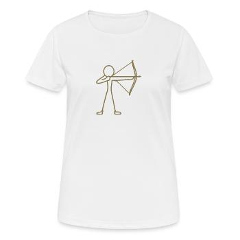 Archer à l’arc à l’arc à l’arc - T-shirt respirant Femme - blanc - Devant - AI Model Female 172 dark (172cm)