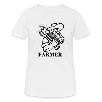 Bauer, Bauer, Landwirt - Frauen T-Shirt atmungsaktiv - Weiß - Vorne - AI Model Female 172 dark (172cm)
