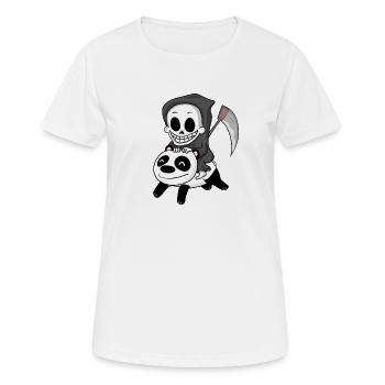 Grim Reaper Panda - Women's Breathable T-Shirt - white - Front - AI Model Female 172 dark (172cm)