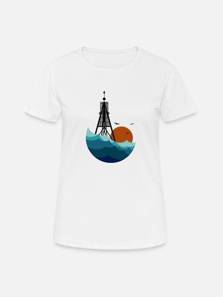 Bake n Sea - Frauen T-Shirt atmungsaktiv - Weiß