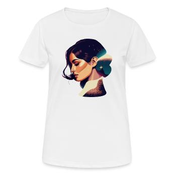 Cosmic Dream Woman Illustration - Women's Breathable T-Shirt - white - Front - AI Model Female 172 dark (172cm)
