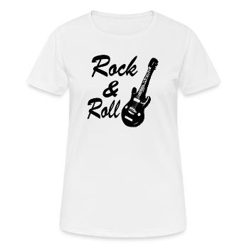 Rock and roll - T-shirt respirant Femme - blanc - Devant - AI Model Female 172 dark (172cm)