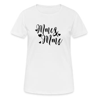 Mrs. And Mrs. - Women's Breathable T-Shirt - white - Front - AI Model Female 172 dark (172cm)