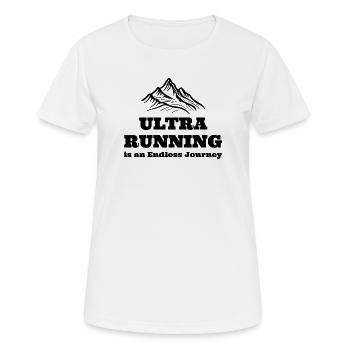 Ultra Running is an Endless Journey - Women's Breathable T-Shirt - white - Front - AI Model Female 172 dark (172cm)