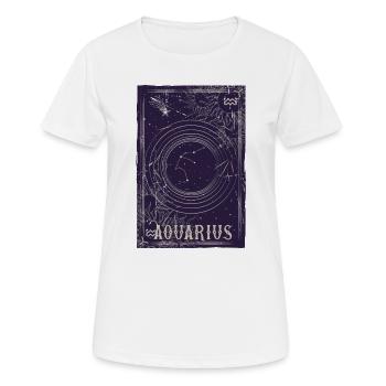 Verseau Constellation Anneau Ciel Nocturne - T-shirt respirant Femme - blanc - Devant - AI Model Female 172 dark (172cm)