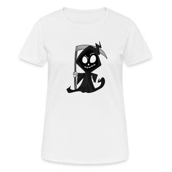 Sensenmann mit Sense - Halloween - Frauen T-Shirt atmungsaktiv - Weiß - Vorne - AI Model Female 172 dark (172cm)