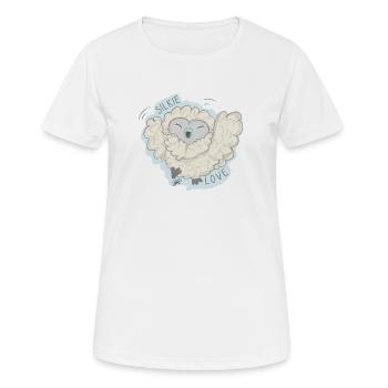 Poulet en soie Lioba, hourra - T-shirt respirant Femme - blanc - Devant - AI Model Female 172 dark (172cm)
