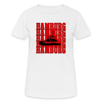 Hambourg Bugsier 7 - T-shirt respirant Femme - blanc - Devant - AI Model Female 172 dark (172cm)