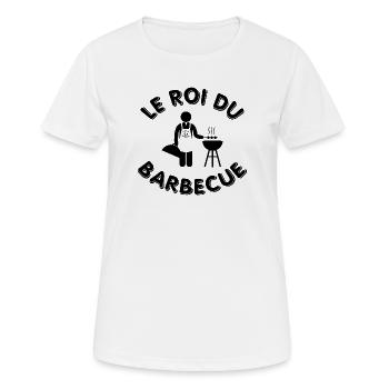Le roi du barbecue - bbq - Grillage - Barbecue - T-shirt respirant Femme - blanc - Devant - AI Model Female 172 dark (172cm)